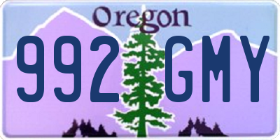 OR license plate 992GMY
