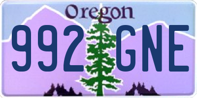 OR license plate 992GNE