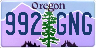 OR license plate 992GNG