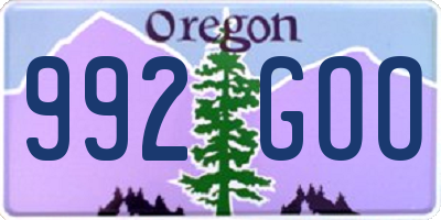 OR license plate 992GOO