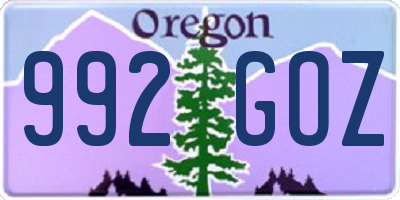OR license plate 992GOZ