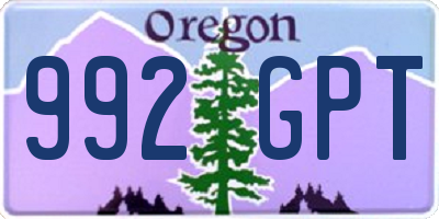 OR license plate 992GPT