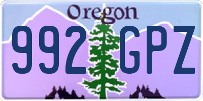 OR license plate 992GPZ
