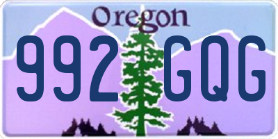 OR license plate 992GQG