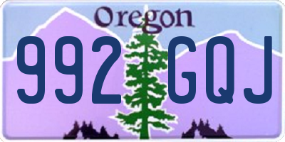 OR license plate 992GQJ