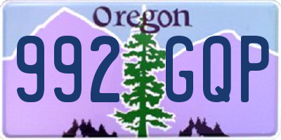 OR license plate 992GQP