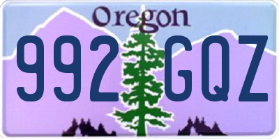 OR license plate 992GQZ