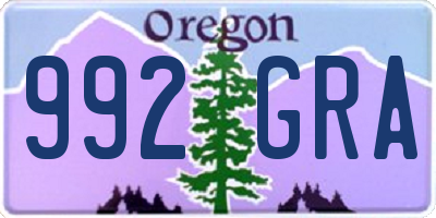 OR license plate 992GRA