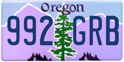 OR license plate 992GRB