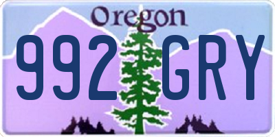 OR license plate 992GRY