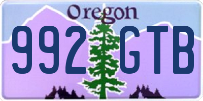 OR license plate 992GTB