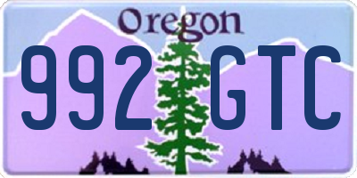 OR license plate 992GTC