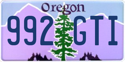 OR license plate 992GTI