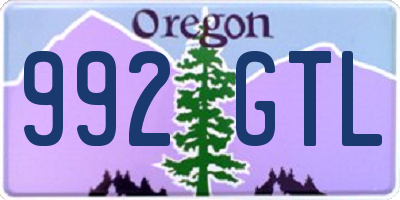 OR license plate 992GTL