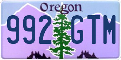 OR license plate 992GTM