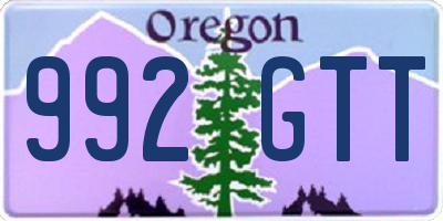 OR license plate 992GTT