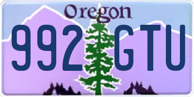 OR license plate 992GTU