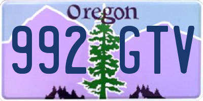 OR license plate 992GTV