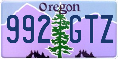 OR license plate 992GTZ