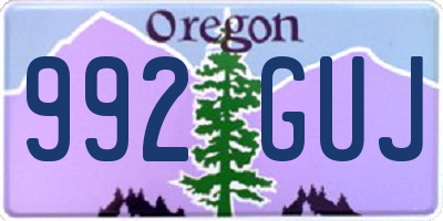 OR license plate 992GUJ