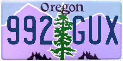 OR license plate 992GUX