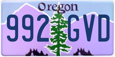 OR license plate 992GVD