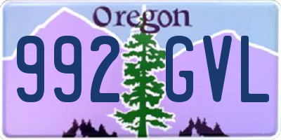OR license plate 992GVL
