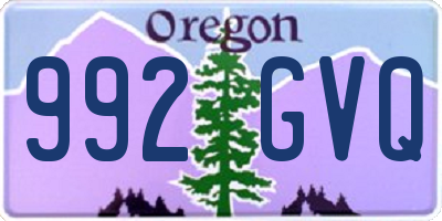 OR license plate 992GVQ