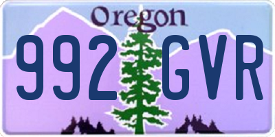 OR license plate 992GVR