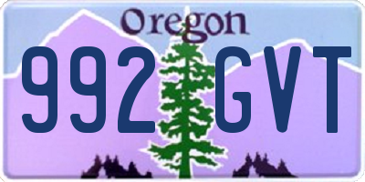 OR license plate 992GVT