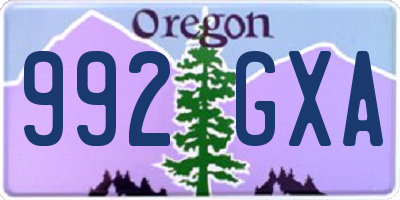 OR license plate 992GXA