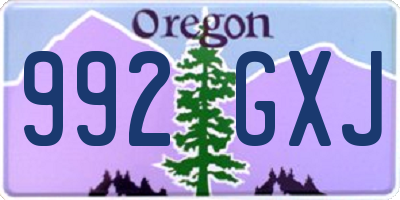 OR license plate 992GXJ