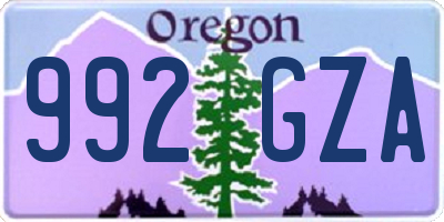 OR license plate 992GZA