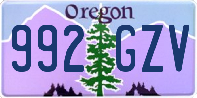 OR license plate 992GZV