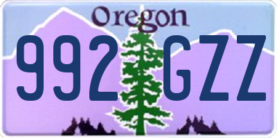 OR license plate 992GZZ