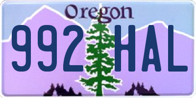 OR license plate 992HAL