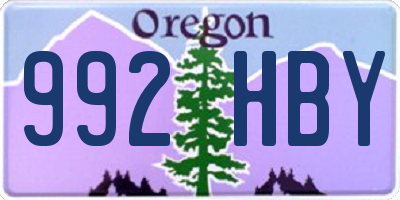 OR license plate 992HBY