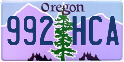 OR license plate 992HCA