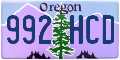 OR license plate 992HCD