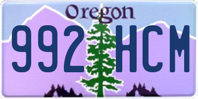 OR license plate 992HCM