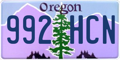 OR license plate 992HCN