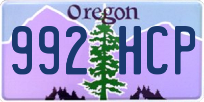 OR license plate 992HCP