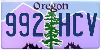 OR license plate 992HCV