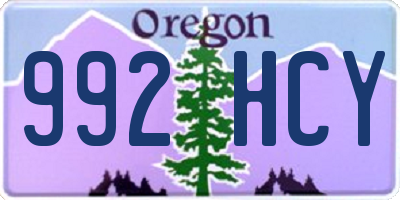 OR license plate 992HCY