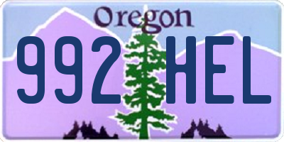 OR license plate 992HEL