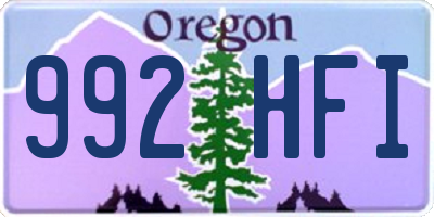 OR license plate 992HFI