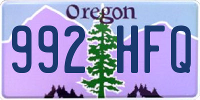 OR license plate 992HFQ