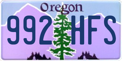 OR license plate 992HFS