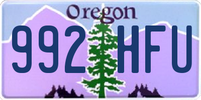 OR license plate 992HFU