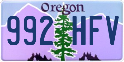 OR license plate 992HFV